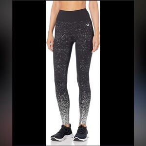 True Religion Black and Silver Speckled Leggings